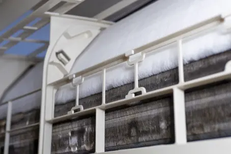 Ice on AC fins