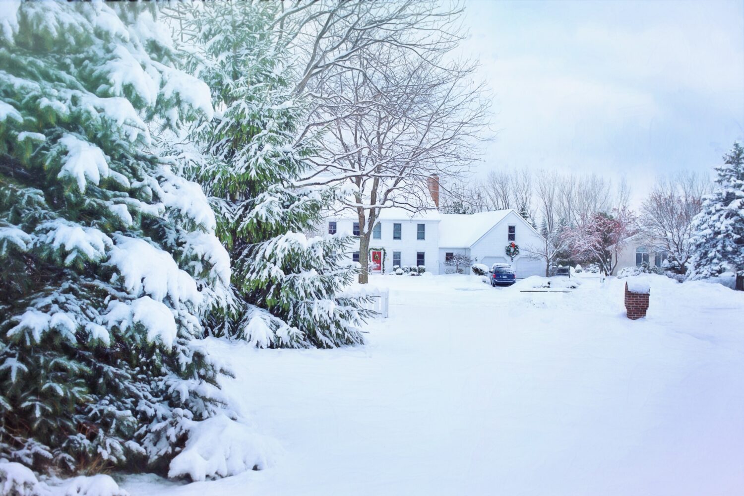 Minnesota deep freeze home in winter